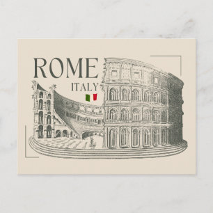 Vintage Colosseum Rom, Italien Helg Vykort