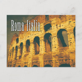 vintage colosseum roma italia vykort