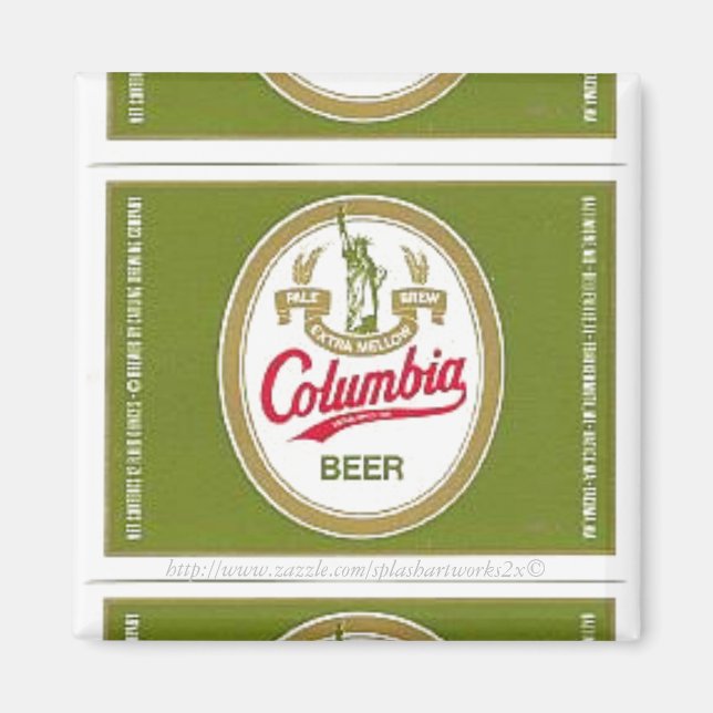 "Vintage-Columbia Beer Label" Magnet (Framsidan)