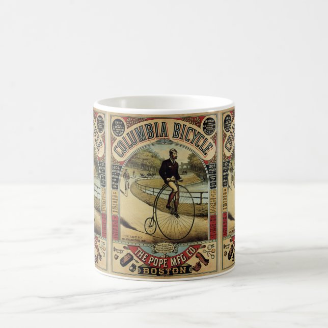 Vintage Columbia Bicycle: Classic Boston Cycling Kaffemugg (Center)