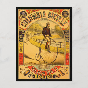 Vintage Columbia Bicycle Reprint-vykort Vykort