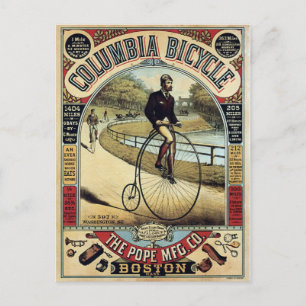 Vintage Columbia Bicycles Advertisement Vykort