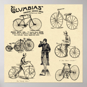 Vintage Columbia cykelannons Poster
