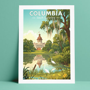 Vintage Columbia South Carolina Vykort