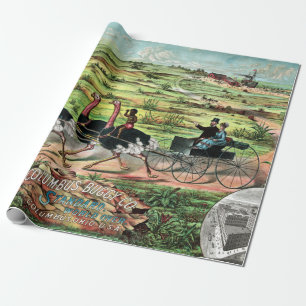 Vintage Columbus Buggy Company Australian Ostrich Presentpapper