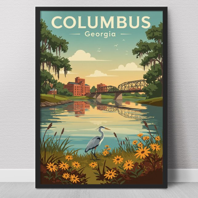 Vintage Columbus Georgia Poster (Skapare uppladdad)