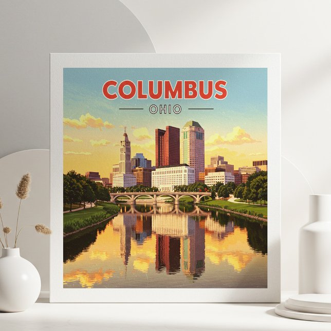 Vintage Columbus Ohio Kakelplatta (Skapare uppladdad)