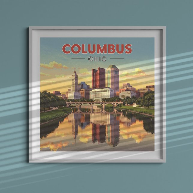 Vintage Columbus Ohio Poster (Skapare uppladdad)