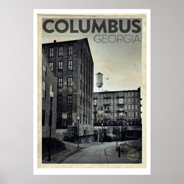 Vintage Columbus Travel Poster (Framsidan)