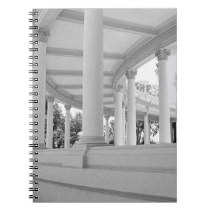 Vintage Columns Architecture Black and White Photo Anteckningsbok Med Spiral