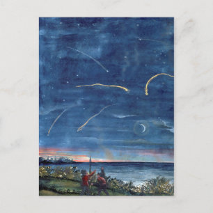Vintage Comet Bok Illustration Etoales Couzantes Vykort