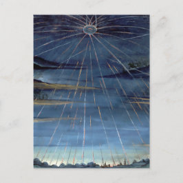 Vintage Comet Bok Illustration Mitternachtssonne Vykort