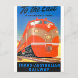 Vintage Commonwealth Railways-affisch Vykort