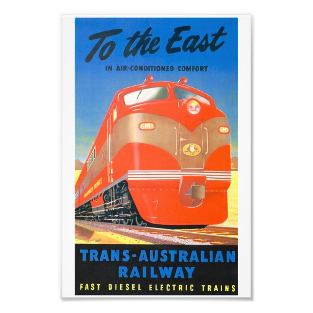 Vintage Commonwealth Railways poster (Framsidan)