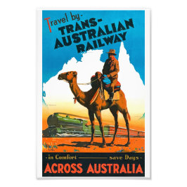 Vintage Commonwealth Railways poster