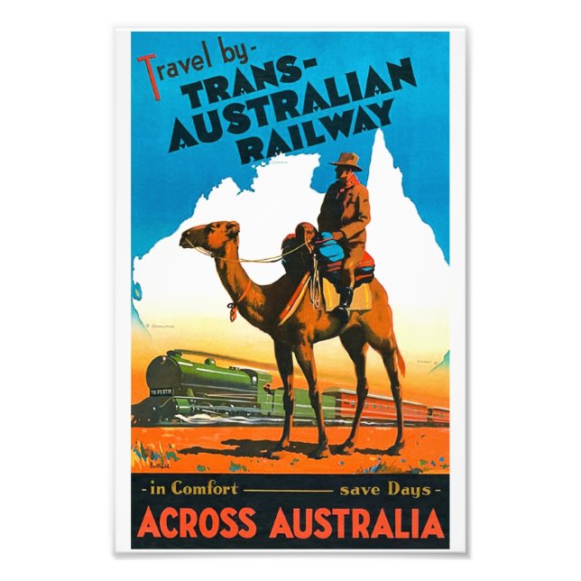 Vintage Commonwealth Railways poster (Framsidan)