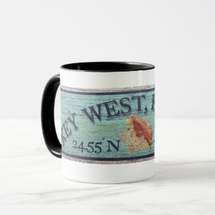 Vintage Conch Snäcka Nyckel Väster Mugg