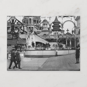 Vintage Coney Island Photograph Vykort