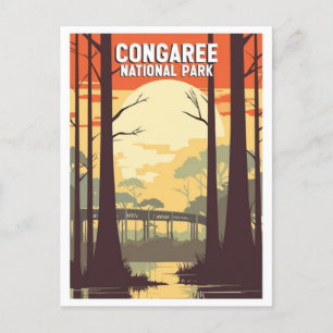 vintage Congaree nationalpark South Carolina Vykort