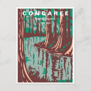 vintage Congaree nationalpark South Carolina Vykort