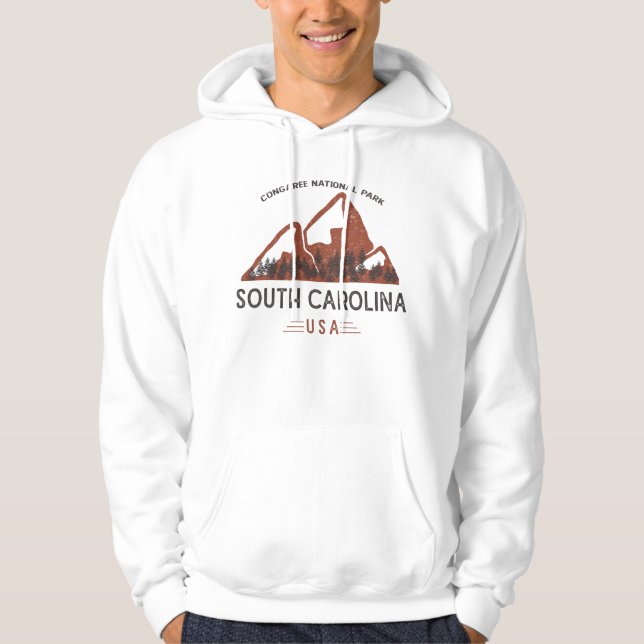 Vintage Congaree nationalpark South Caroline Hoodie (Framsida)