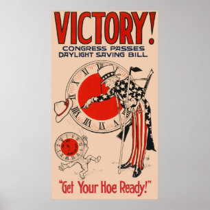 Vintage Congress Passes Daylight Saving Bill Poster