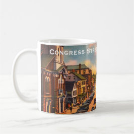 Vintage Congress Street, Portsmouth, NH Photo Kaffemugg