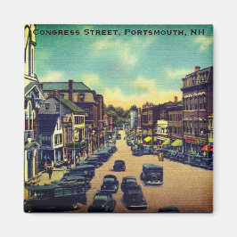 Vintage Congress Street, Portsmouth, NH Photo Magnet