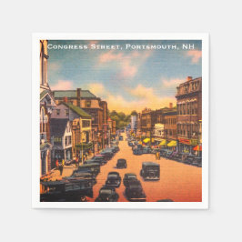 Vintage Congress Street, Portsmouth, NH Photo Pappersservett