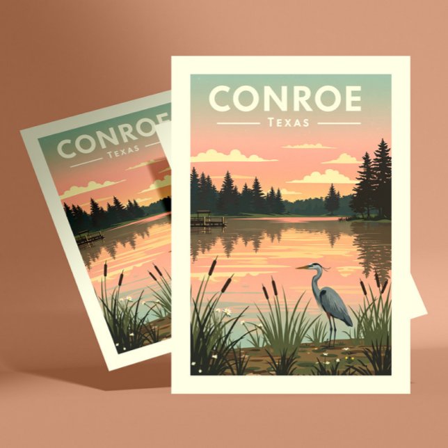 Vintage Conroe Texas Vykort (Skapare uppladdad)