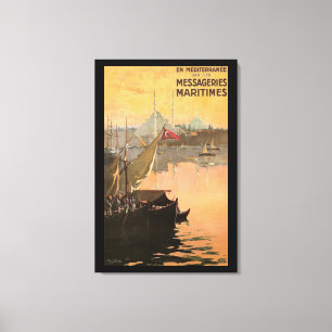 Vintage Constantinopel Travel Advertisement Canvastryck