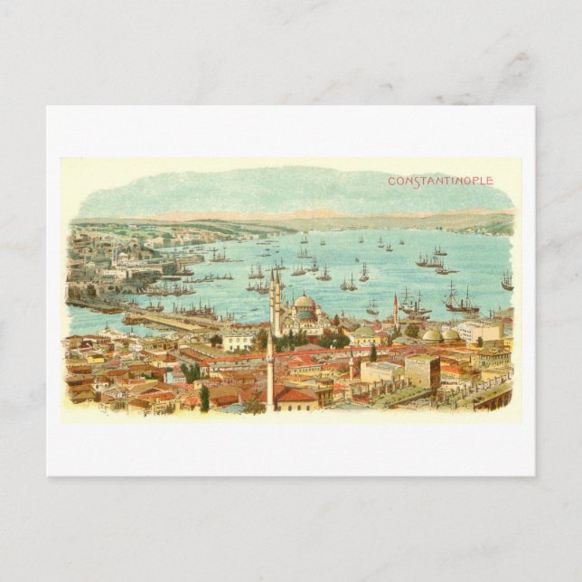 Vintage Constantinople Vykort (Framsida)