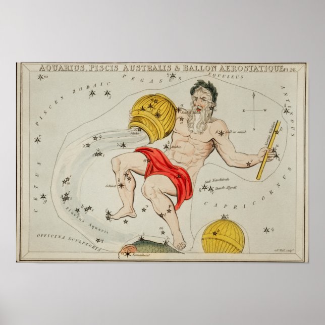 Vintage Constellation Illustration Poster (Framsidan)