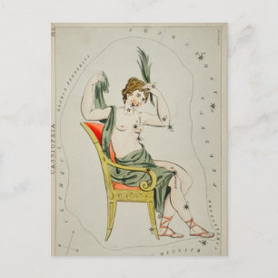 Vintage Constellation Illustration Vykort