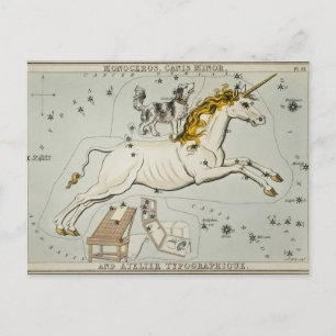 Vintage Constellation Illustration Vykort