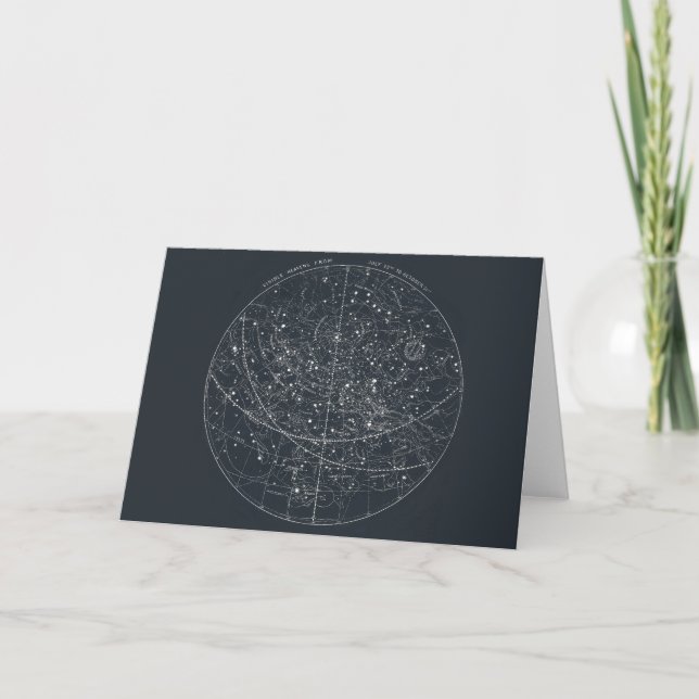 Vintage Constellation Karta Kort (Framsida)