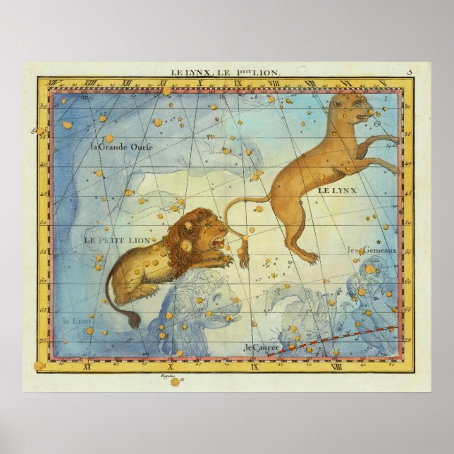 Vintage Constellation Leo Poster (Framsidan)
