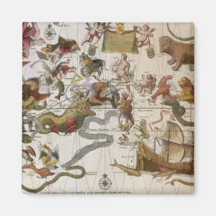 Vintage Constellation Star Karta av Backer och Bro Magnet