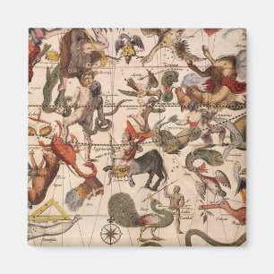 Vintage Constellation Star Karta av Backer och Bro Magnet