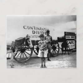 Vintage Continental Divide Familjeresa Vykort