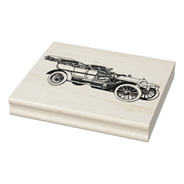 Vintage Conversible Car Rubber Art Frimärke Stämpel (Stämpel)
