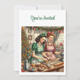 Vintage Cookie Exchange-jul Inbjudningar