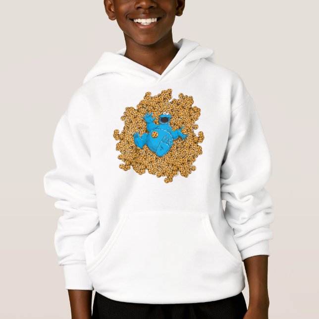 Vintage Cookie Monster and Cookies T Shirt (Framsida)