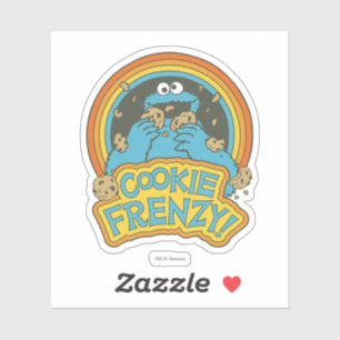Vintage Cookie Monster Cookie Frenzy Klistermärken