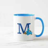 Vintage Cookie Monster Eating Cookies Monogram M