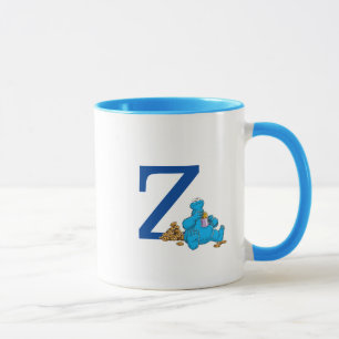 Vintage Cookie Monster Eating Cookies Monogram Z Mugg