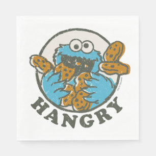 Vintage Cookie Monster Glädjande Pappersservett