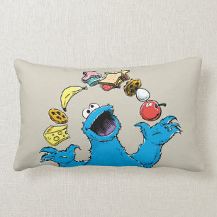 Vintage Cookie Monster jonglerar Lumbarkudde