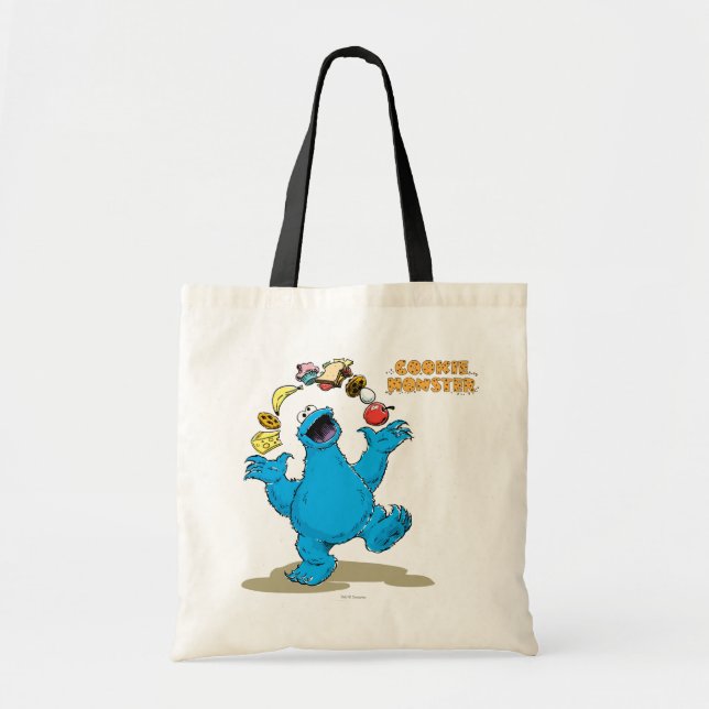 Vintage Cookie Monster Juggling Tygkasse (Framsidan)