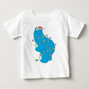 Vintage Cookie Monster jul Ljus T Shirt